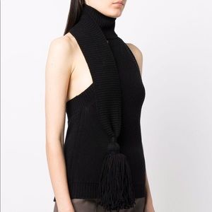 Bottega Veneta Wraparound Neck Tassel Embellished Top size SMALL